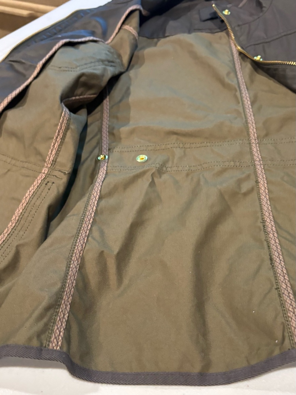 J. Crew - The Downtown Field Jacket, Coat. Size Small. Olive Green - Picture 11 of 16